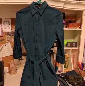 Express Teal Shirt Dress